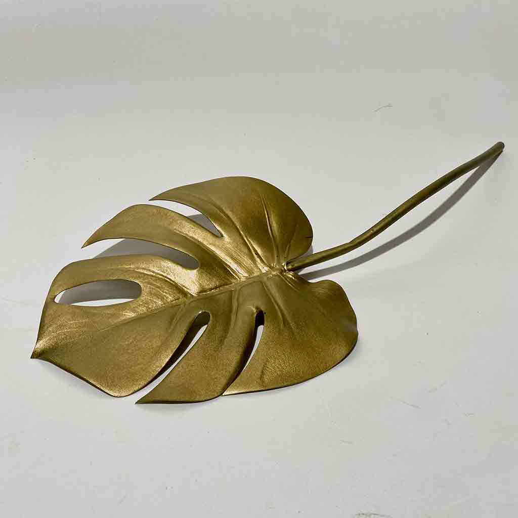 GREENERY, Split Philo Leaf - Gold Small 52cm L (18cm Leaf)